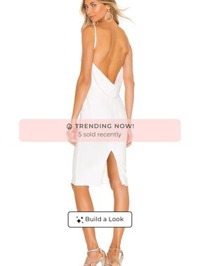 Katie May Ivory Backless Cowl Midi Dress